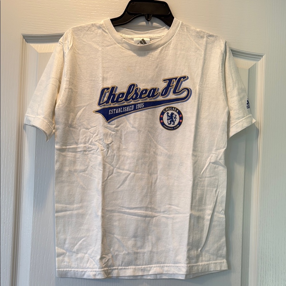 Adidas White Short Sleeve Chelsea T shirt - Youth Large